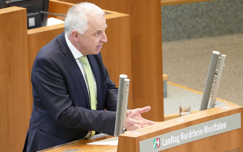 Rainer Deppe während einer Rede vor dem Plenum