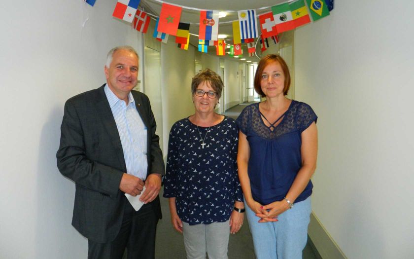 v.l.n.r.: Rainer Deppe MdL, Ulrike Kreffter und Jana Heller-Matthes