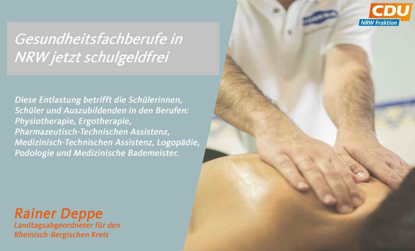 Grafik: Gesundheitsfachberufe in NRW jetzt schulgeldfrei