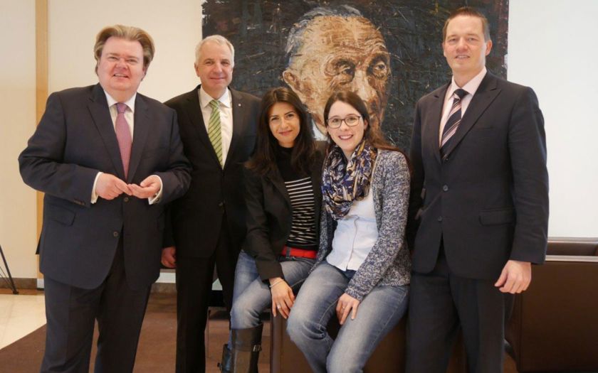 v.l.n.r.: Klaus Voussem, Rainer Deppe, Serap Güler, Romina Plonsker und Gregor Golland