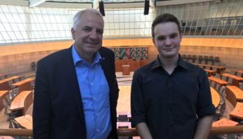 Rainer Deppe (links) und Jeremi Kałandyk (rechts) beim Jugendlandtag 2018