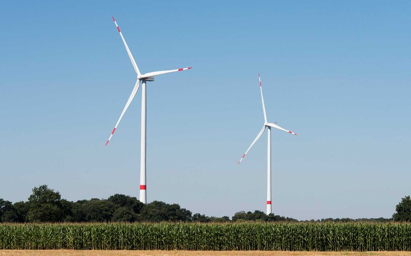 Windräder der Firma Nordex aus Deutschland