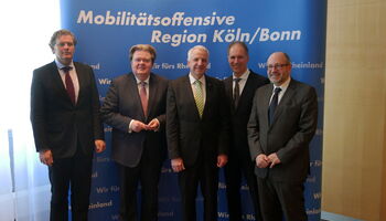 v.l.n.r.: Dr. Reimar Molitor, Klaus Voussem, Rainer Deppe, Dr. Norbert Reinkober und Benedikt Hauser