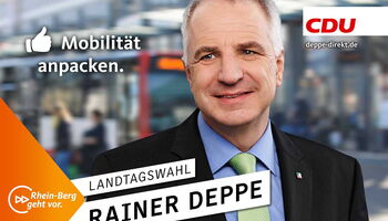 Rainer Deppe Plakat Mobilität anpacken Landtagswahl 2017