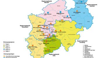 Karte der Entsorgungsregionen