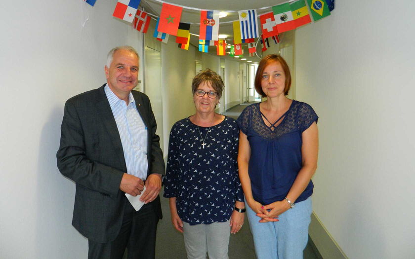 v.l.n.r.: Rainer Deppe MdL, Ulrike Kreffter und Jana Heller-Matthes