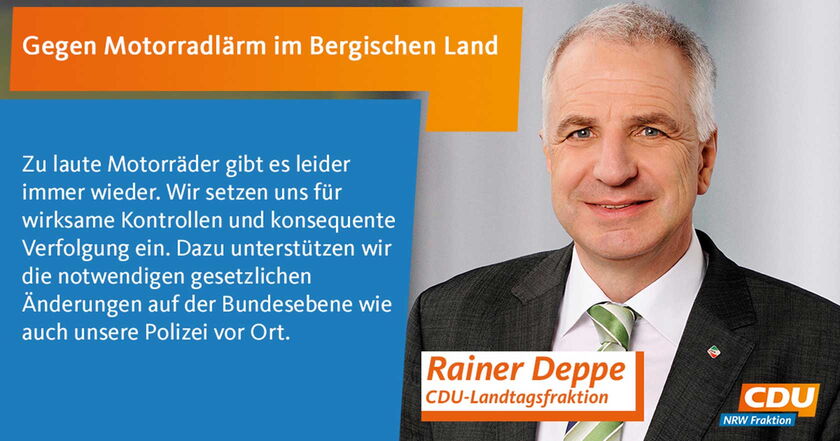 Plakat: Gegen Motorradlärm im Bergischen Land