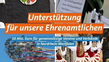 Collage: Unterstützung für unsere Ehrenamtlichen