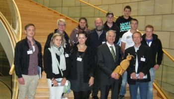 Gruppenfoto des Regionalforstamt Bergisches Land aus Bergisch Gladbach mit Rainer Deppe.