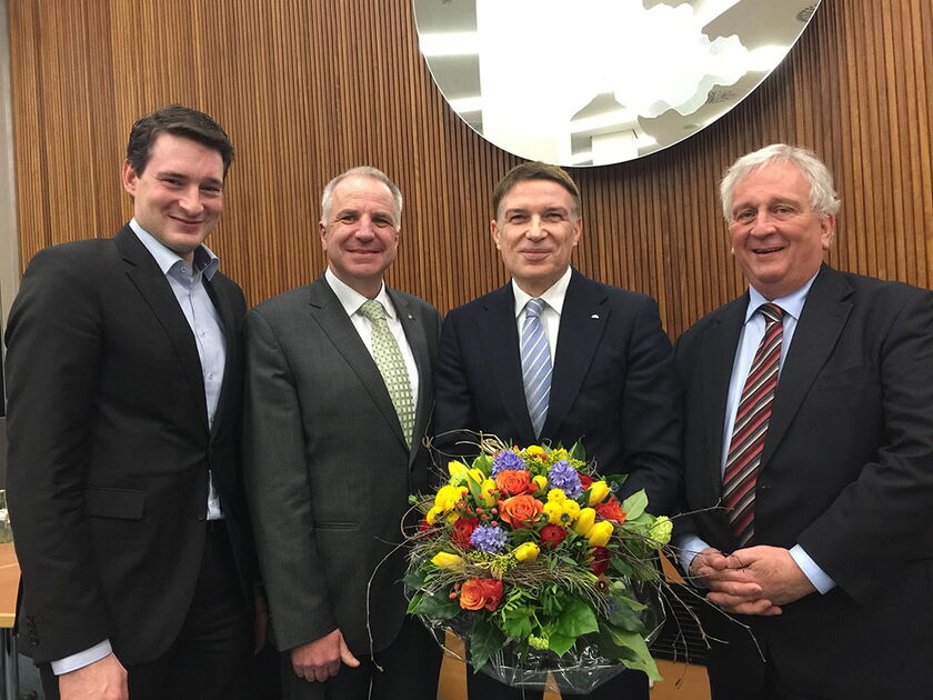 v. l. n. r.: Uwe Pakendorf, Rainer Deppe, Dr. Erik Werdel und Eduard Wolf