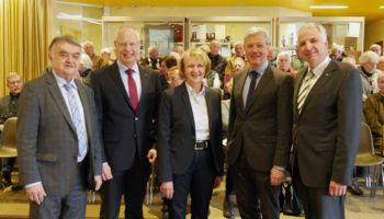 v.l.n.r.: Herbert Reul, Dr. Hermann-Josef Tebroke, Erika Gewehr, Dr. Norbert Röttgen, Rainer Deppe