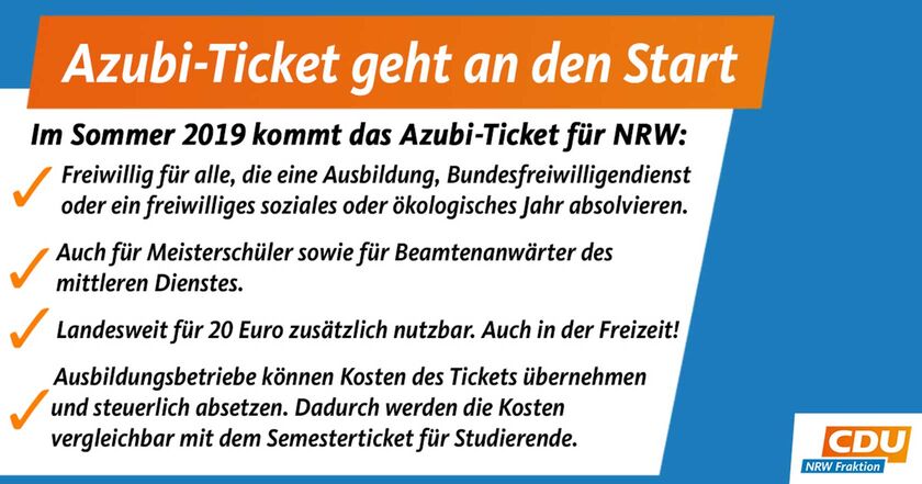 Grafik zum Azubi-Ticket geht an den Start
