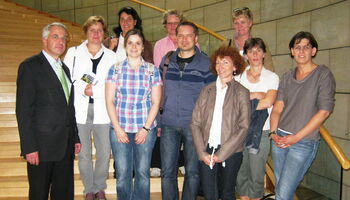 Mitarbeiter der Katholischen Jugendfachstelle Bergisch Gladbach zu Besuch bei Rainer Deppe MdL im Landtag.
