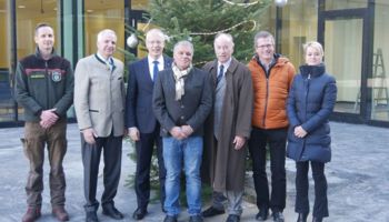 v. l. n. r.: Burkhard Bunse, Rainer Deppe MdL, Landrat Dr. Hermann-Josef Tebroke, Heiko Heidekorn, Hans Wolfgang Zanders, Thomas Zöllner und Aggi Thieme