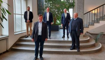 Die neue Fraktionsführung der Fraktionsführung im Regionalrat Köln - v.l.n.r.: Benjamin Schmidt, Stefan Götz, Gregor Golland, Rainer Deppe, Franz-Michael Jansen