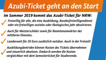 Grafik zum Azubi-Ticket geht an den Start