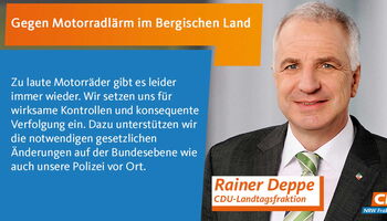 Plakat: Gegen Motorradlärm im Bergischen Land