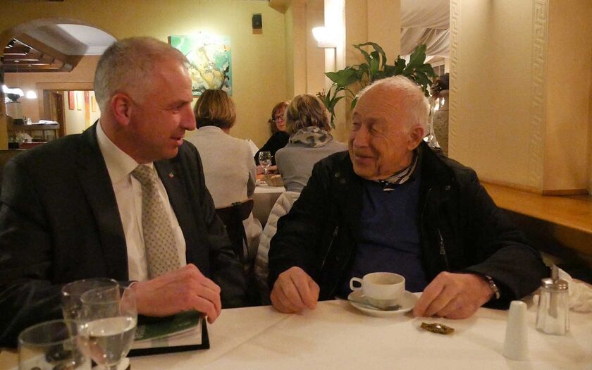 Heiner Geißler (rechts) und Rainer Deppe (links)