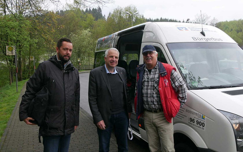Bürgerbus Kürten: v.l.n.r. Benjamin Schmidt, Rainer Deppe, Alfred Hoheiser