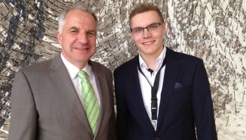 Rainer Deppe MdL (links) und Moritz Gebauer (rechts) am Jugendlandtag