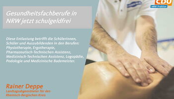Grafik: Gesundheitsfachberufe in NRW jetzt schulgeldfrei