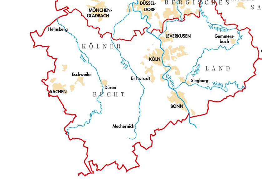 Regierungsbezirk Köln - Quelle: Geoportal NRW