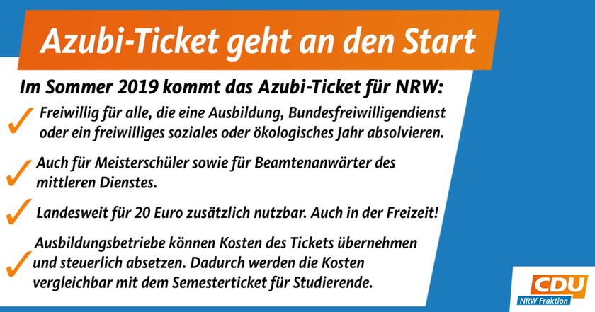 Grafik zum Azubi-Ticket geht an den Start