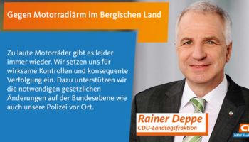 Plakat: Gegen Motorradlärm im Bergischen Land