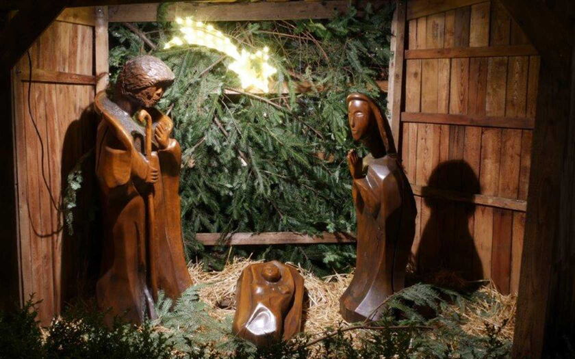 Weihnachtskrippe Außenbereich Burscheid