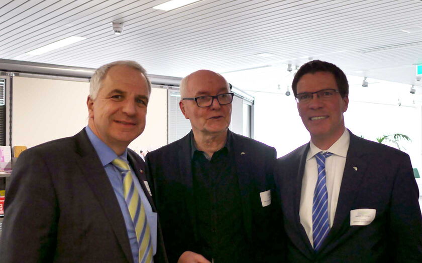 Rainer Deppe und Landrat Stephan Santelmann bei der Mobilitätskonferenz des Rheinisch-Bergischen Kreises im Kreishaus