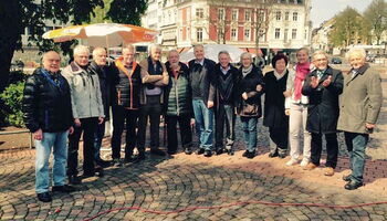 Rainer Deppe am CDA-Stand bei der Maikundgebung in Bergisch Gladbach