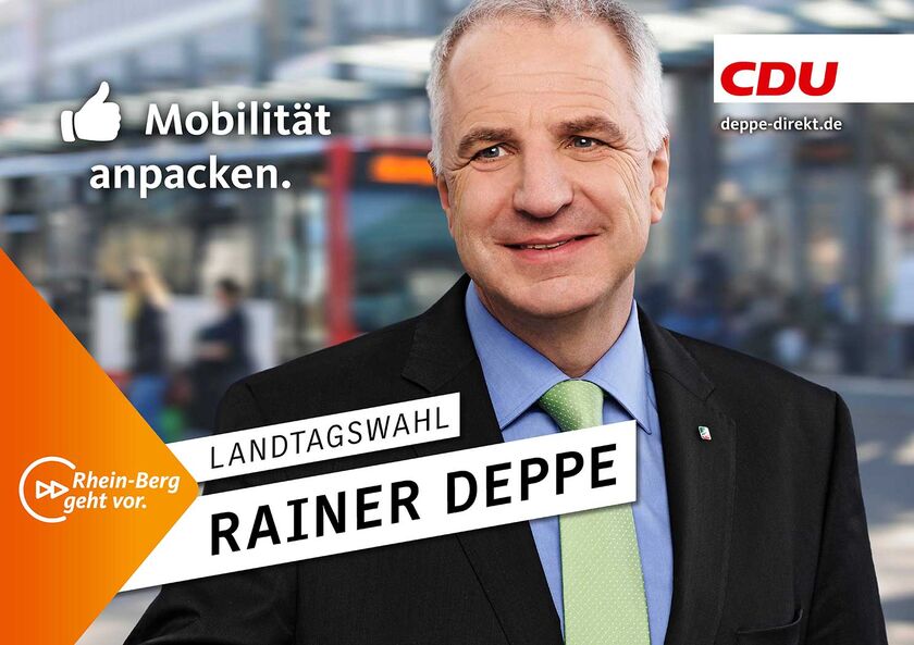 Rainer Deppe Plakat Mobilität anpacken Landtagswahl 2017