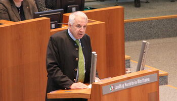 Rainer Deppe während einer Rede vor dem Plenum