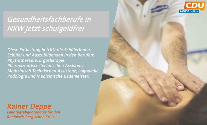 Grafik: Gesundheitsfachberufe in NRW jetzt schulgeldfrei