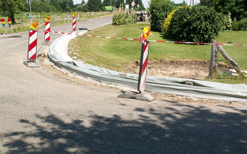 Straßenbaustelle