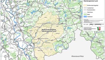 Wolfsverdachtsgebiet Oberbergisches Land / MULNV