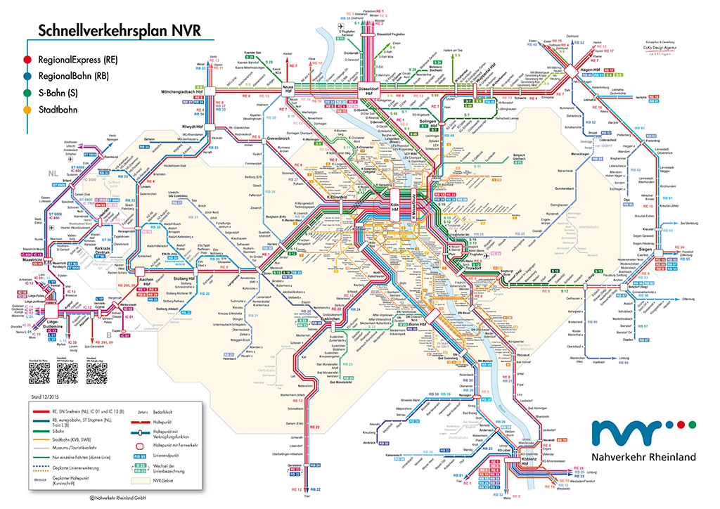 S11, RB 25 und KVBLinie 1 als regional bedeutsam