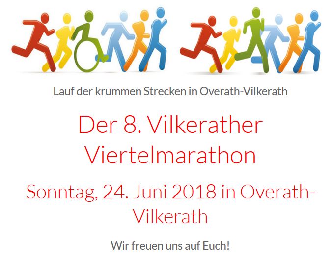 Plakat des 8. Vilkerather Viertelmarathon